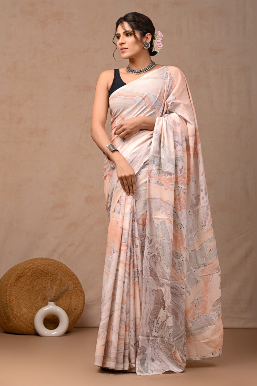 PREMIUM COTTON SAREE WITH BLOUSE PIECE
