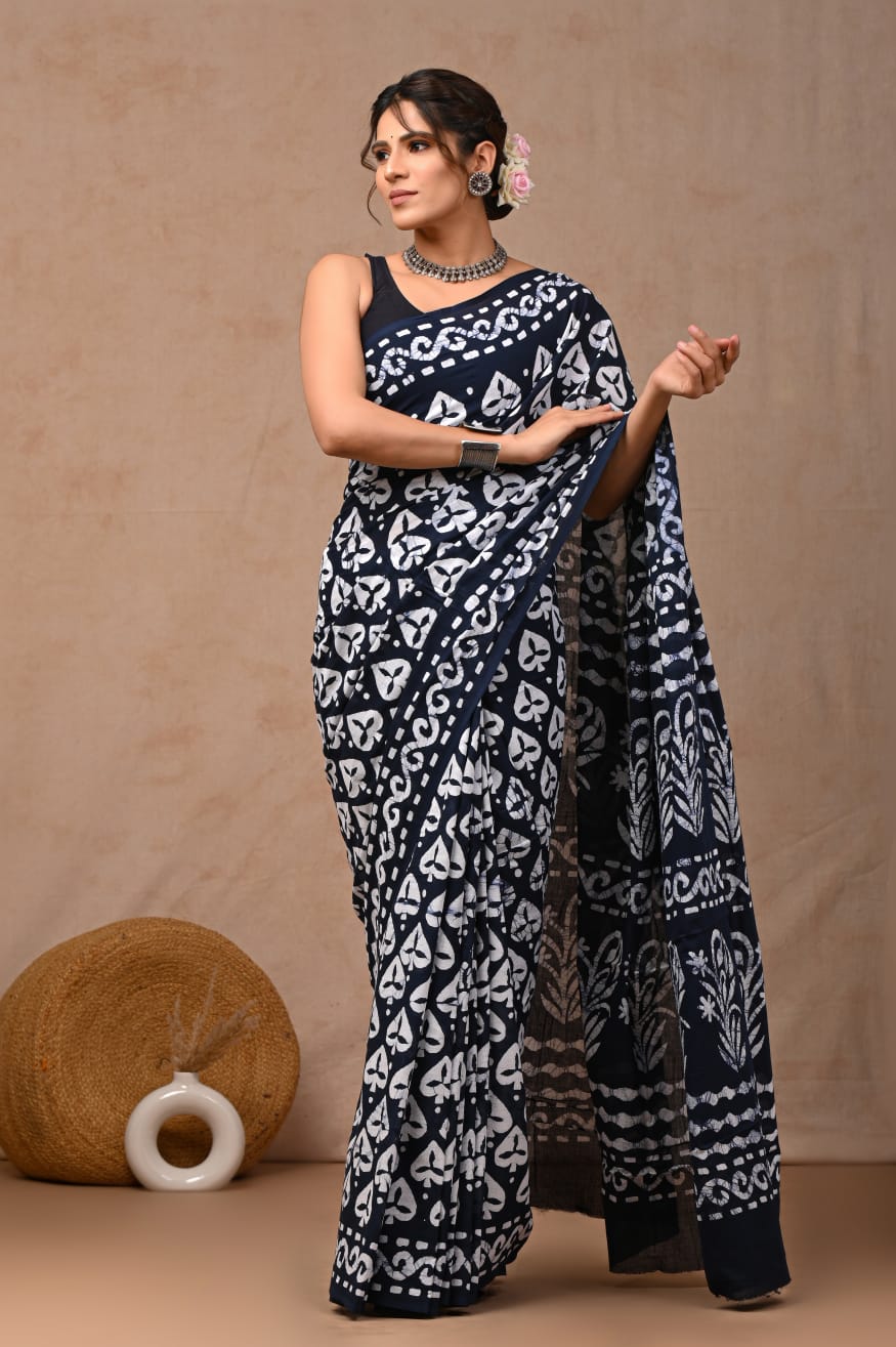 PREMIUM COTTON SAREE WITH BLOUSE PIECE