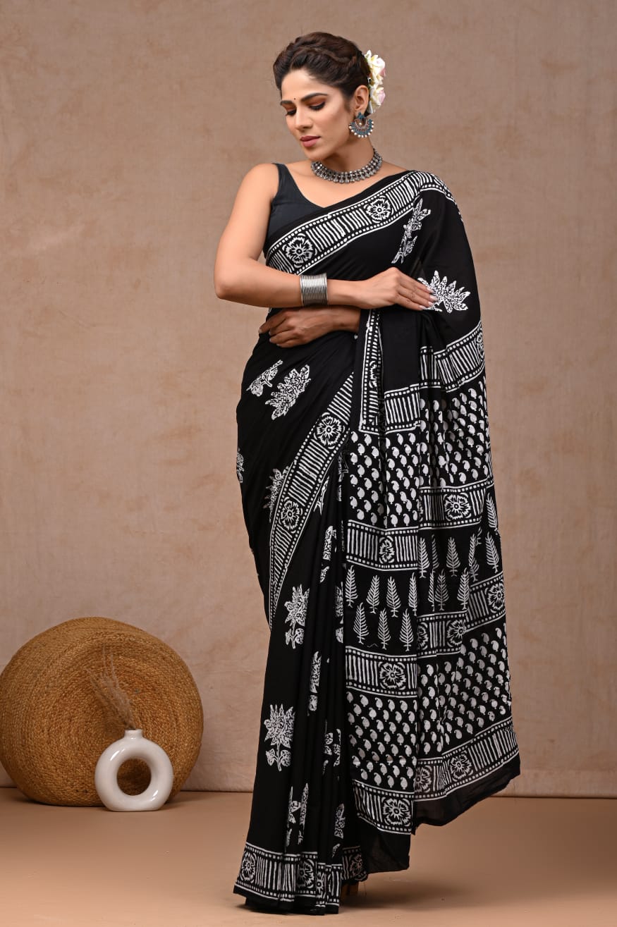 PREMIUM COTTON SAREE WITH BLOUSE PIECE