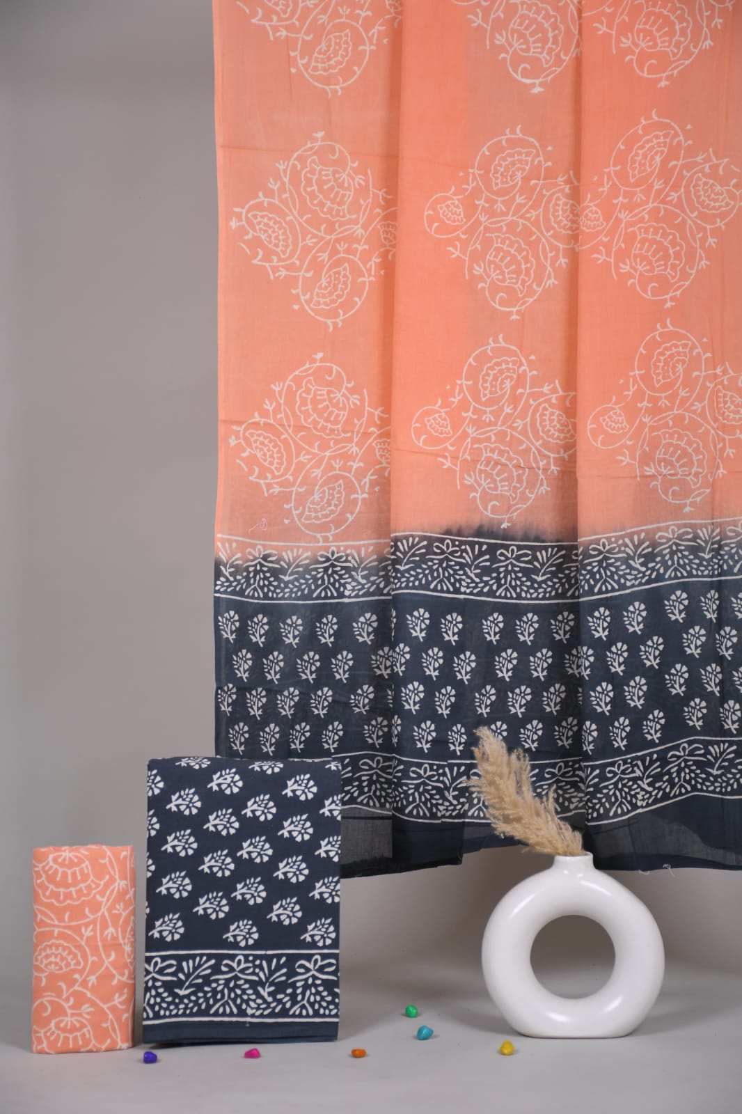 Exclusive Hand Block Cotton Suit With Cotton Dupatta