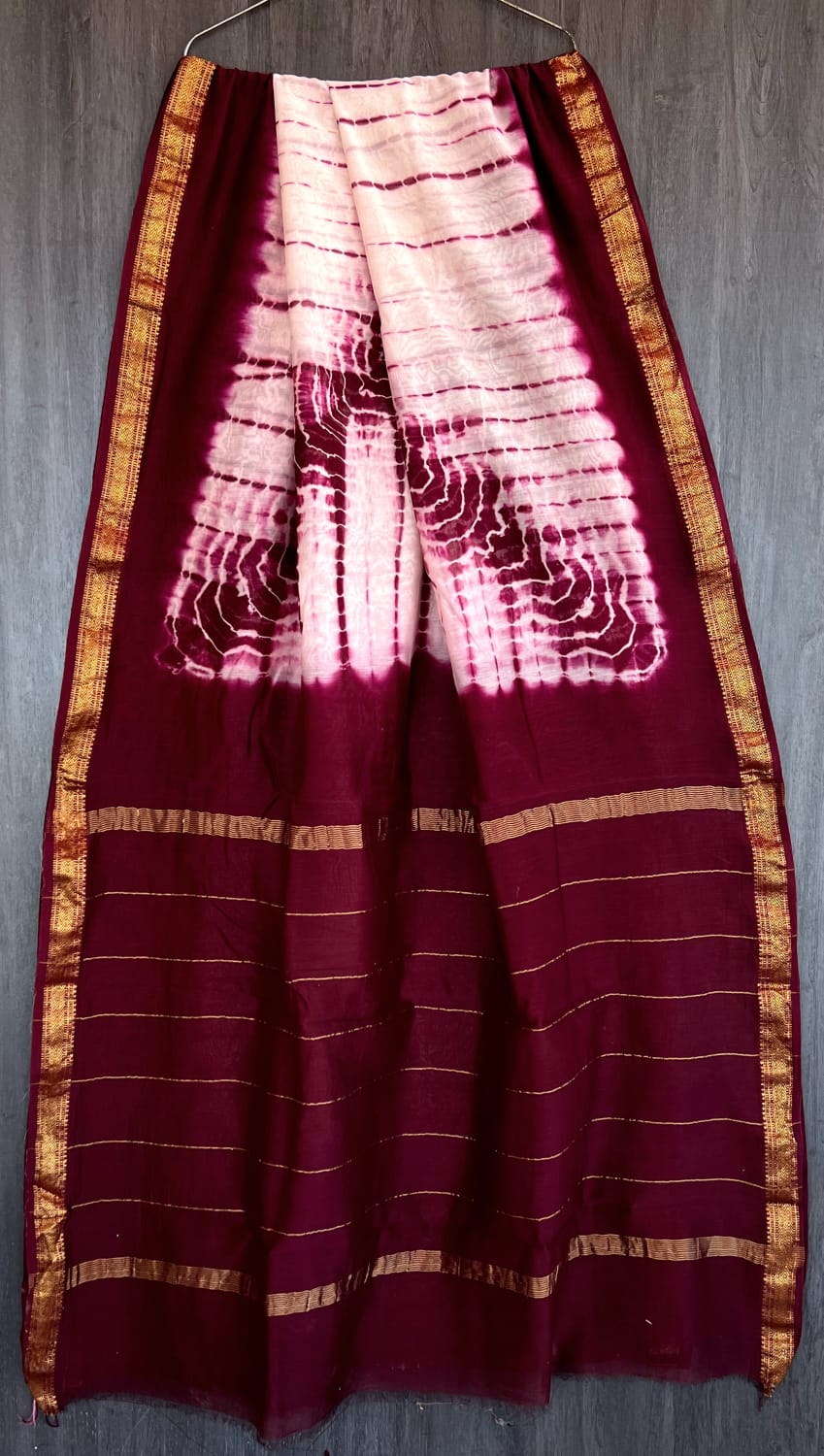New Designer Hand Block Print Maheshwari Silk Saree