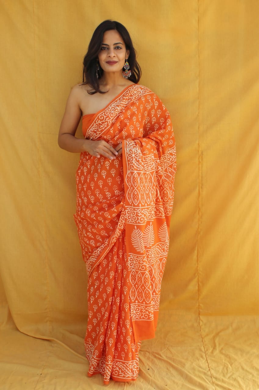 PREMIUM COTTON SAREE WITH BLOUSE PIECE