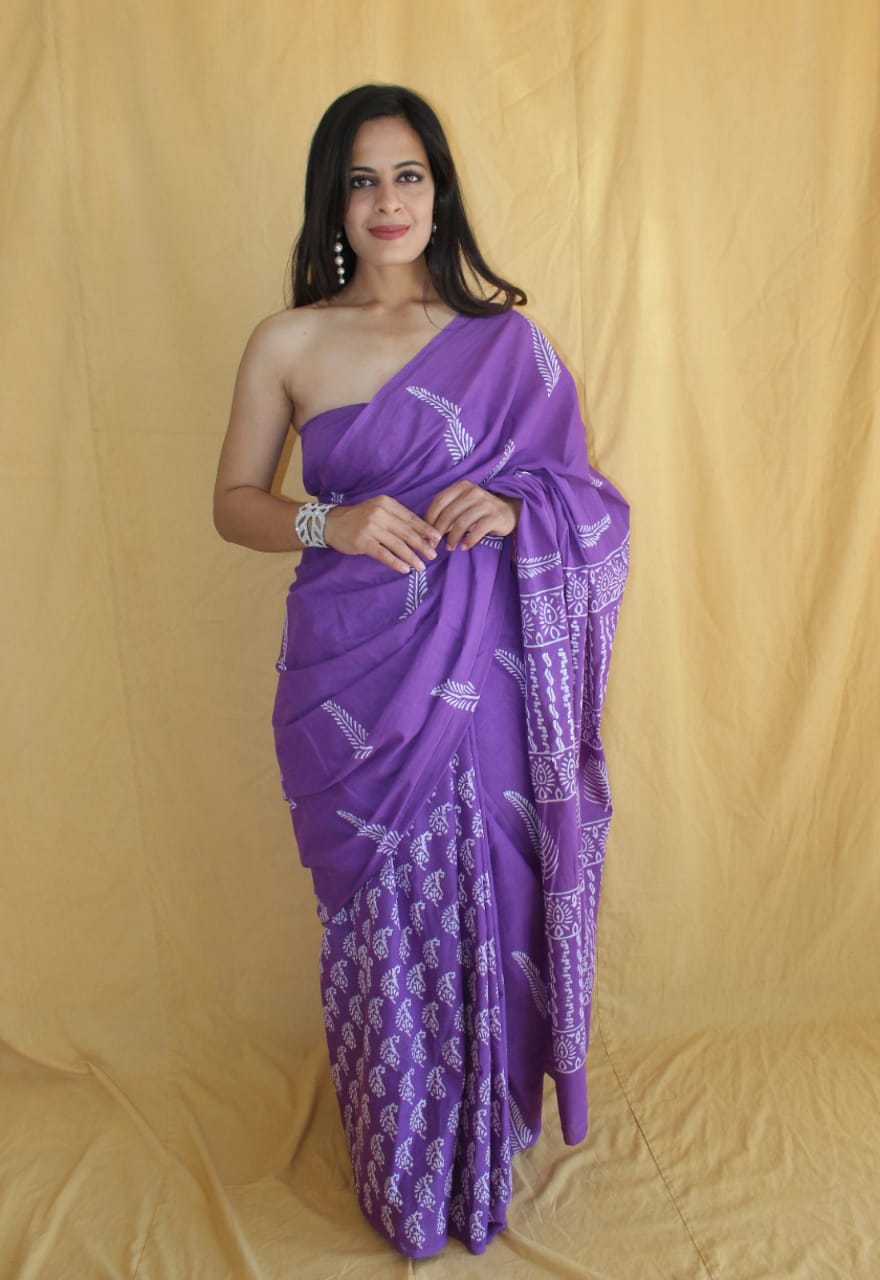 PREMIUM COTTON SAREE WITH BLOUSE PIECE