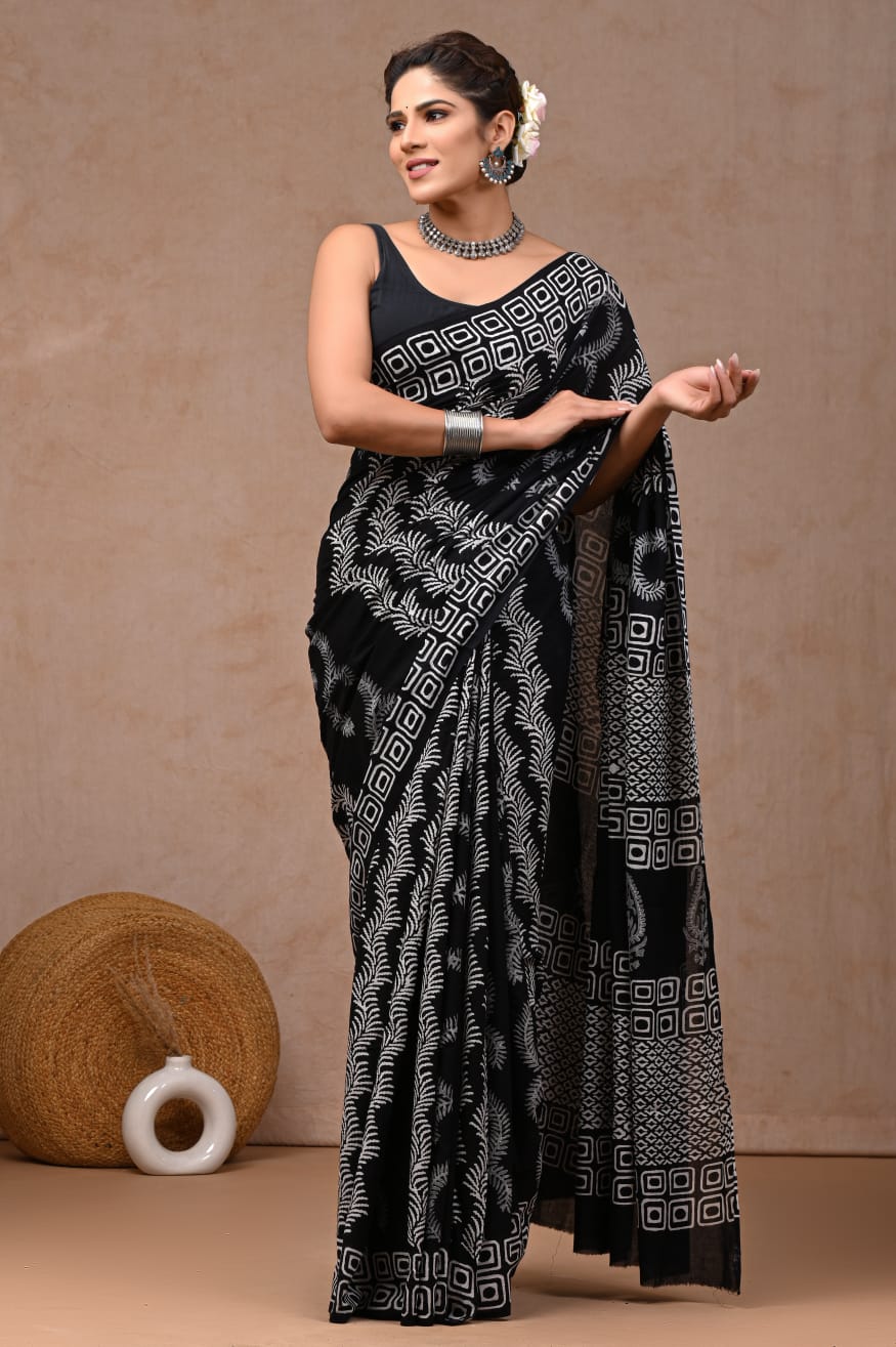 PREMIUM COTTON SAREE WITH BLOUSE PIECE