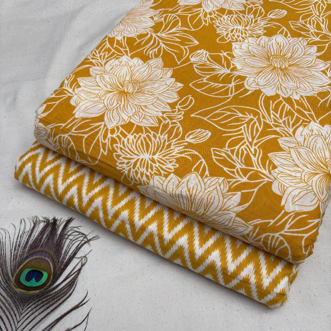 Elegant Hand Block Printed Cotton Top And Bottom Suit Sets