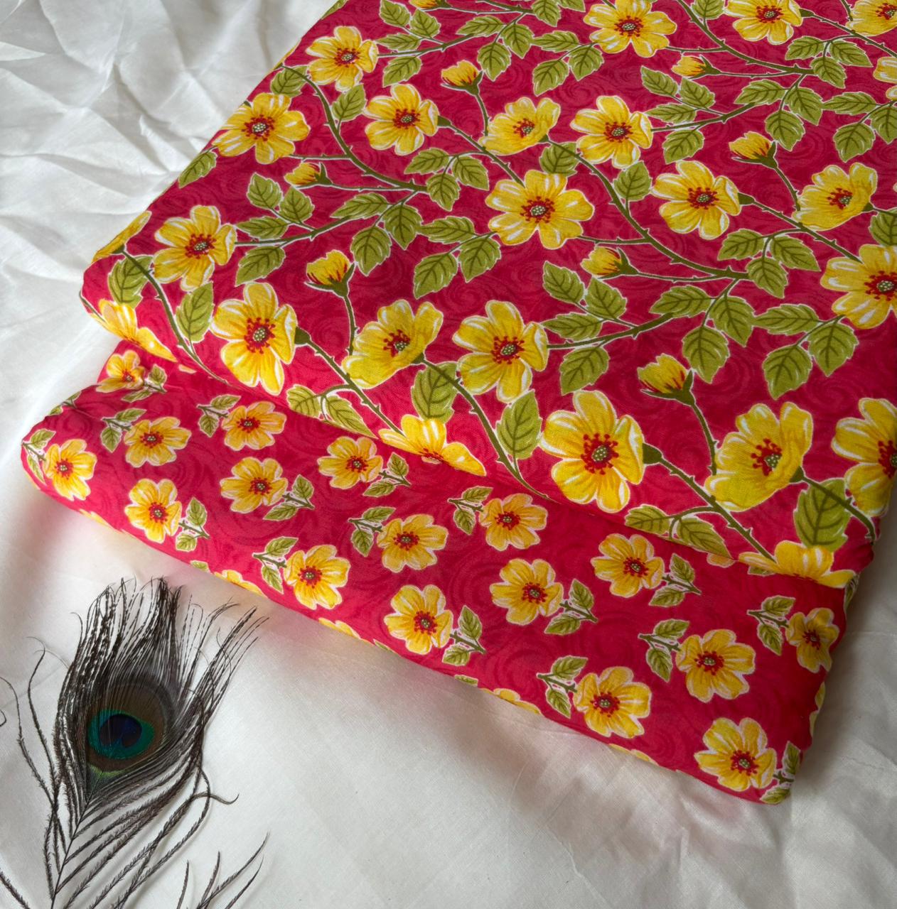 Elegant Hand Block Printed Cotton Top And Bottom Suit Sets