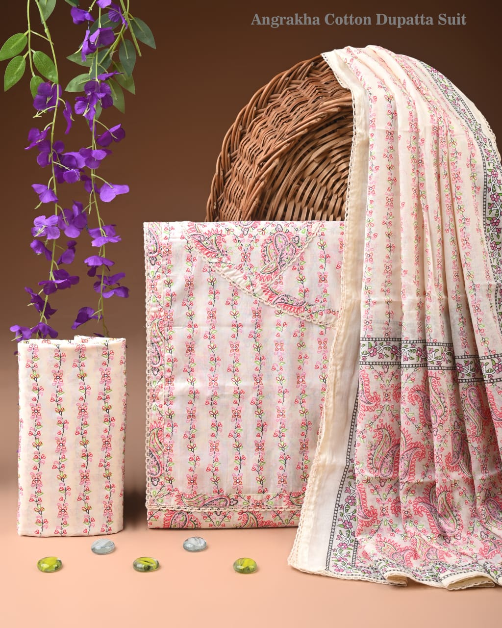 PREMIUM GOTA PATTI COTTON SUIT SET WITH COTTON DUPATTA