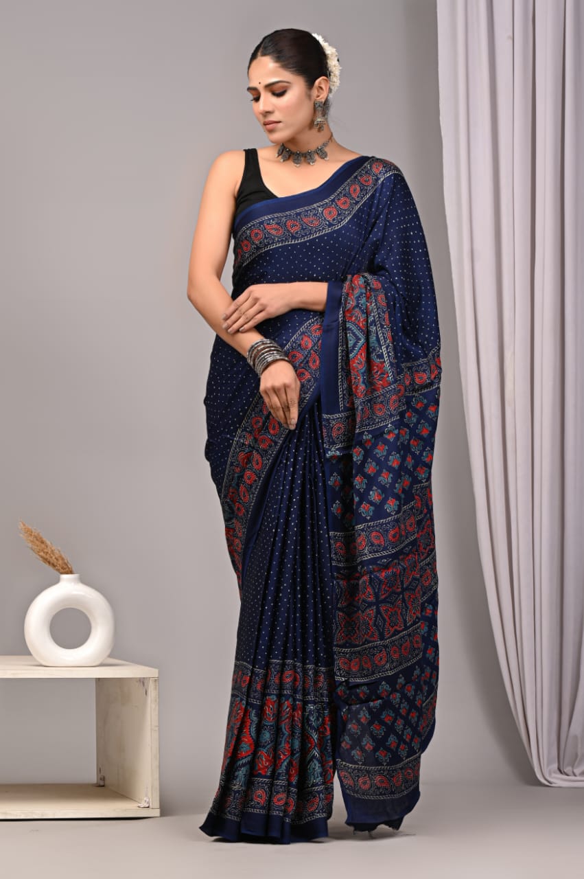 PREMIUM MODAL SILK SAREE WITH BLOUSE PIECE