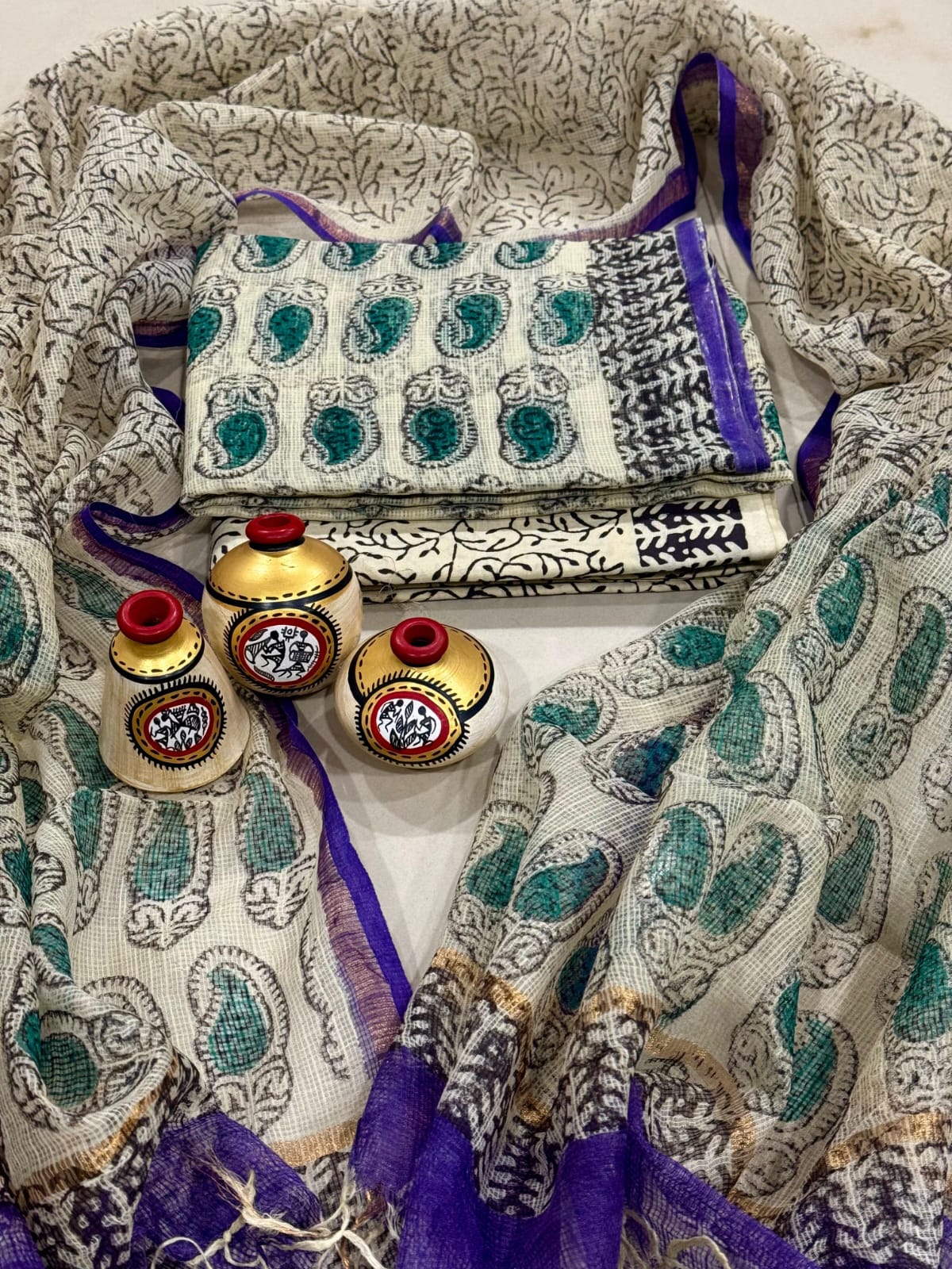 New exclusive traditional collection of Full Kota doriya Suits with kota doriya dupatta(KDSU55)