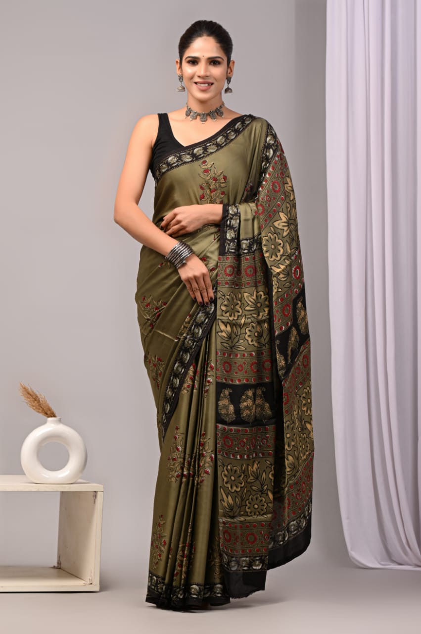 PREMIUM MODAL SILK SAREE WITH BLOUSE PIECE