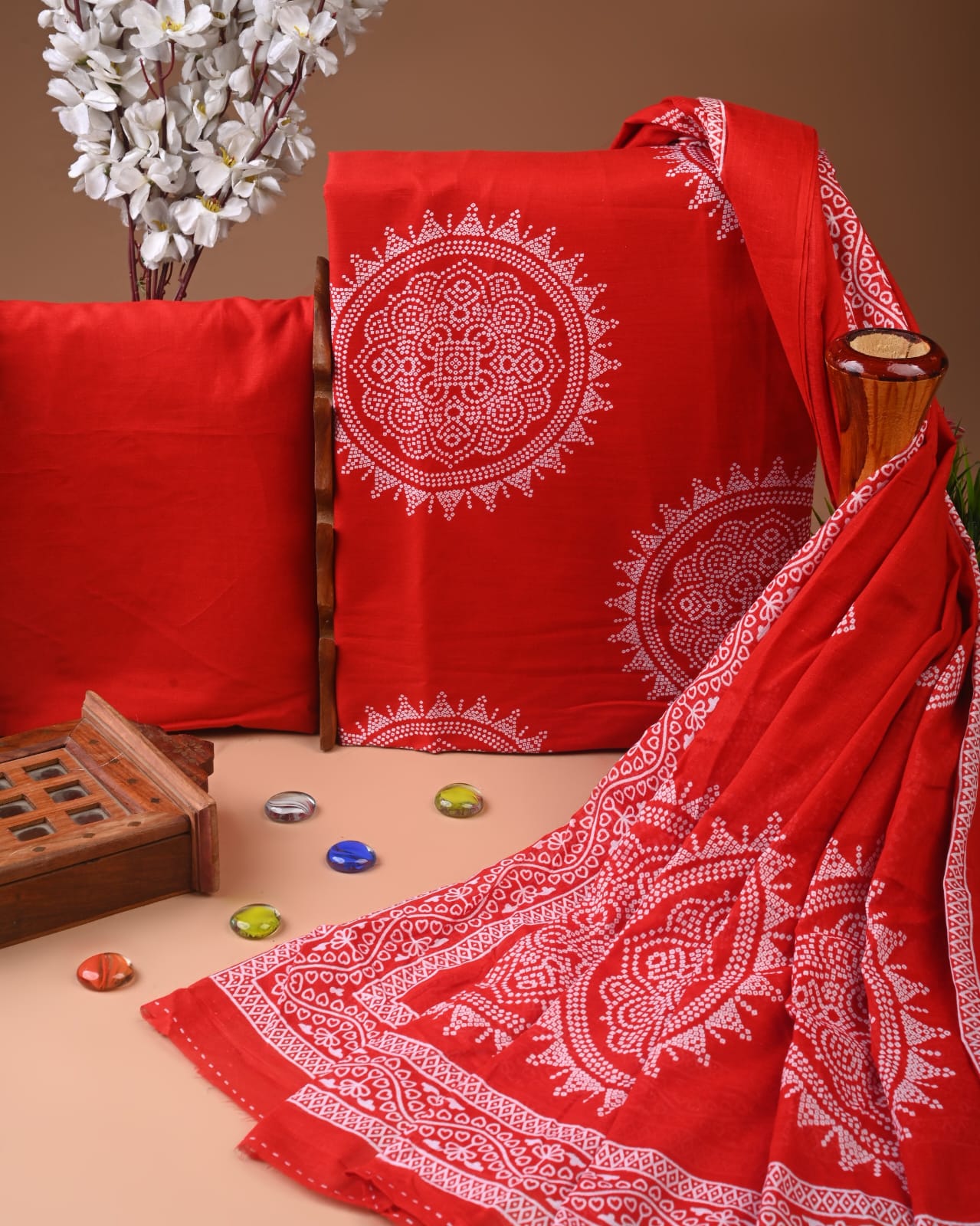 Cotton Suit With Cotton Dupatta
