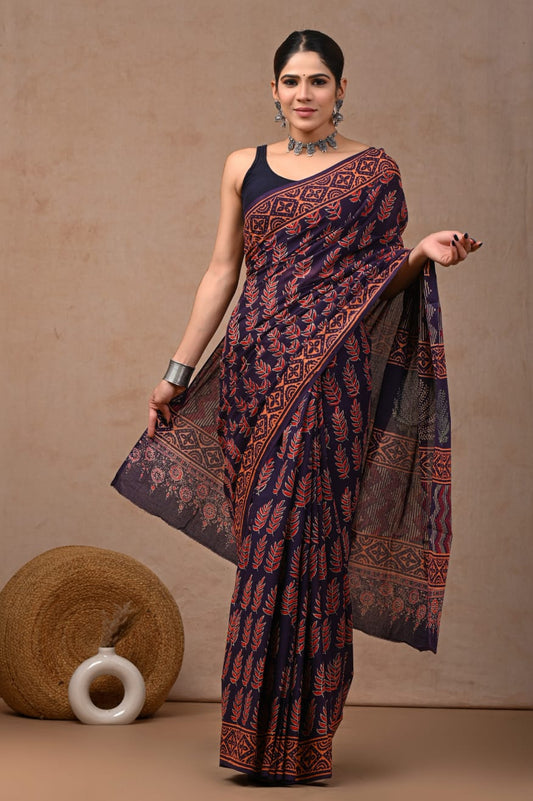 PREMIUM COTTON SAREE WITH BLOUSE PIECE