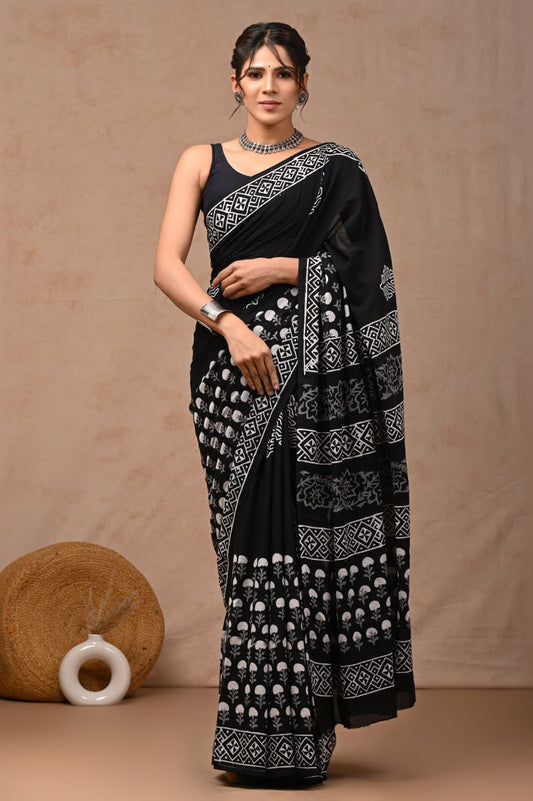 PREMIUM COTTON SAREE WITH BLOUSE PIECE