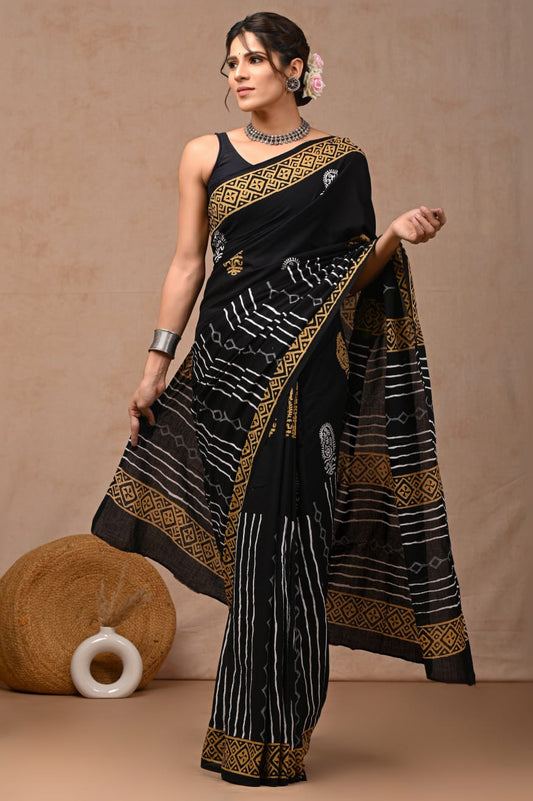 PREMIUM COTTON SAREE WITH BLOUSE PIECE