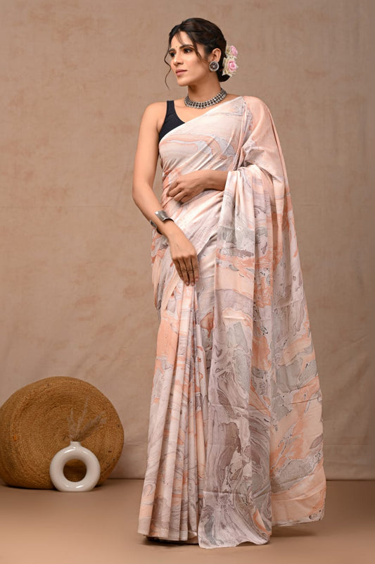 PREMIUM COTTON SAREE WITH BLOUSE PIECE
