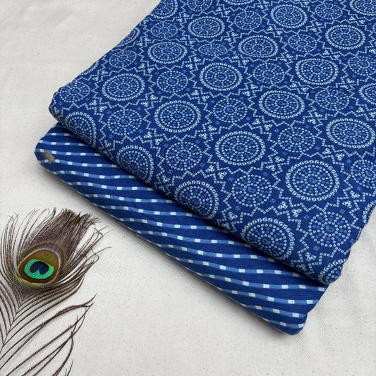 Elegant Hand Block Printed Cotton Top And Bottom Suit Sets