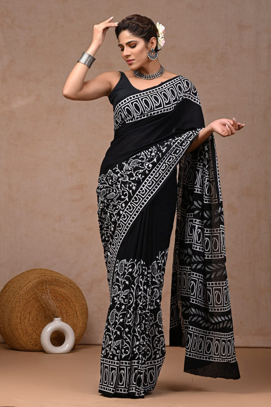 PREMIUM COTTON SAREE WITH BLOUSE PIECE