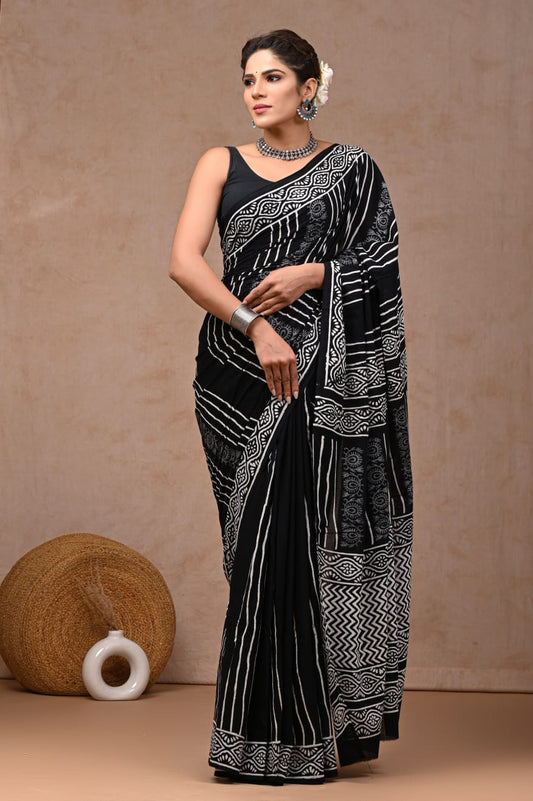 PREMIUM COTTON SAREE WITH BLOUSE PIECE