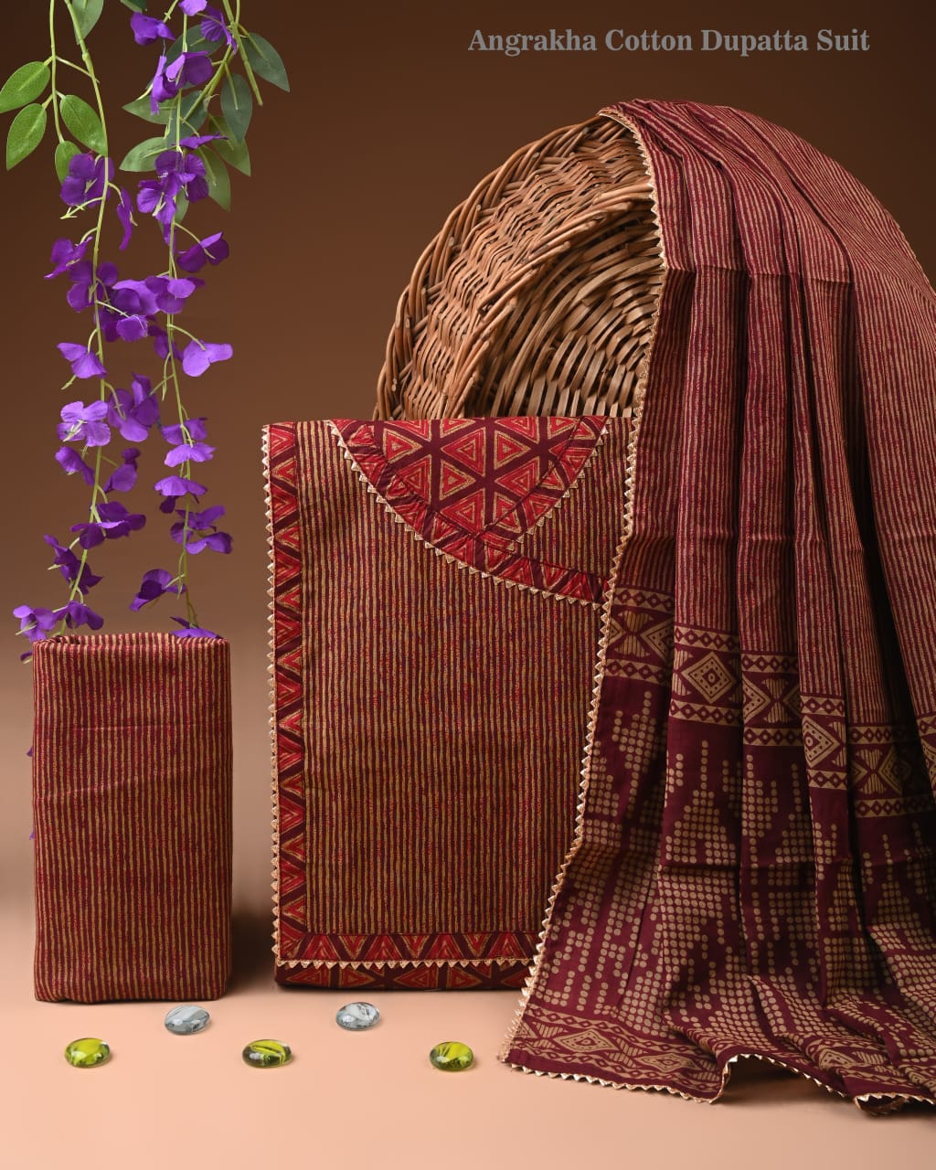 PREMIUM GOTA PATTI COTTON SUIT SET WITH COTTON DUPATTA