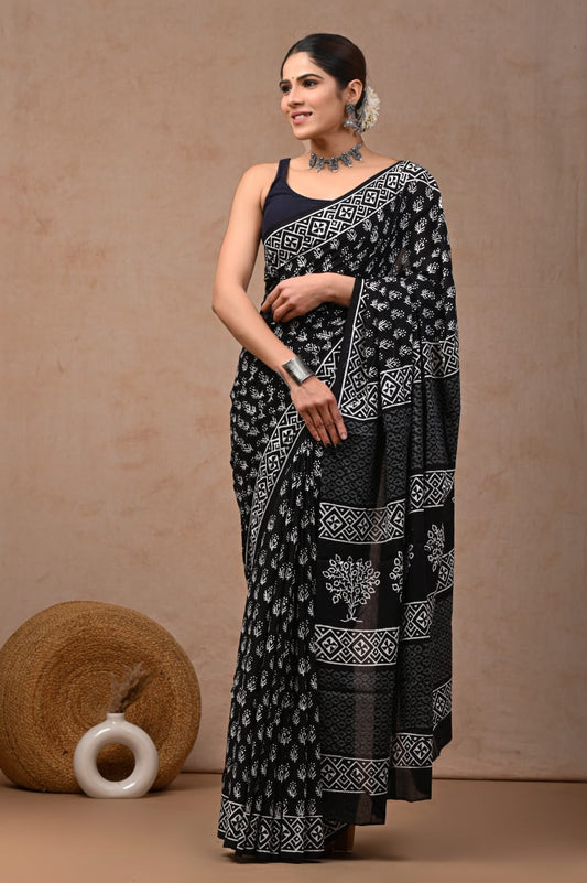 PREMIUM COTTON SAREE WITH BLOUSE PIECE