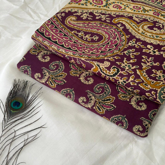 Elegant Hand Block Printed Cotton Top And Bottom Suit Sets