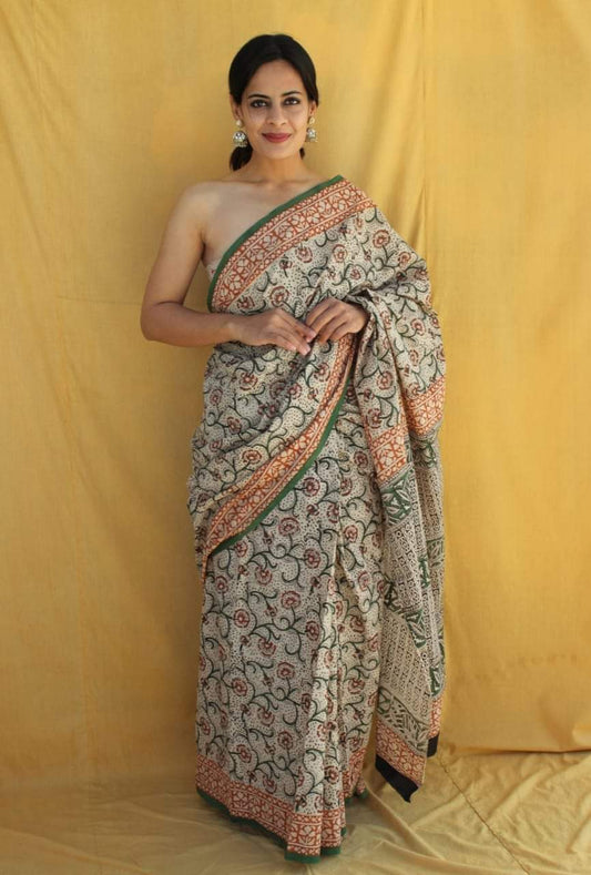 PREMIUM COTTON SAREE WITH BLOUSE PIECE