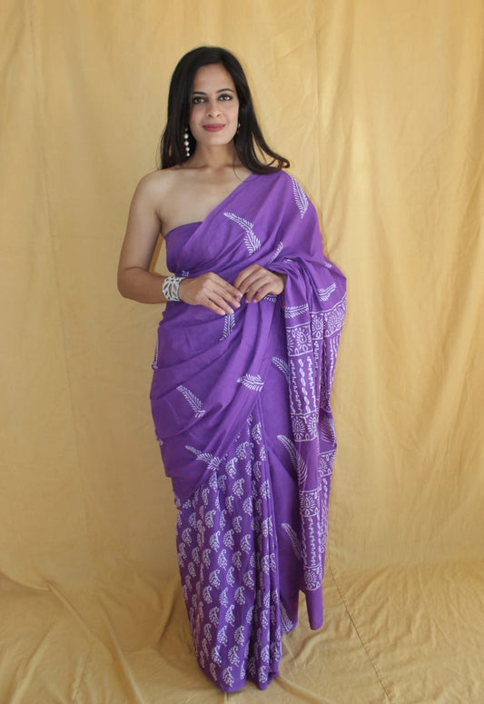 PREMIUM COTTON SAREE WITH BLOUSE PIECE
