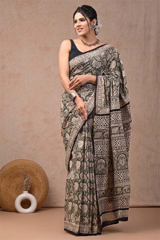 PREMIUM COTTON SAREE WITH BLOUSE PIECE