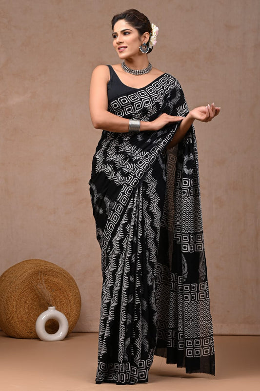 PREMIUM COTTON SAREE WITH BLOUSE PIECE