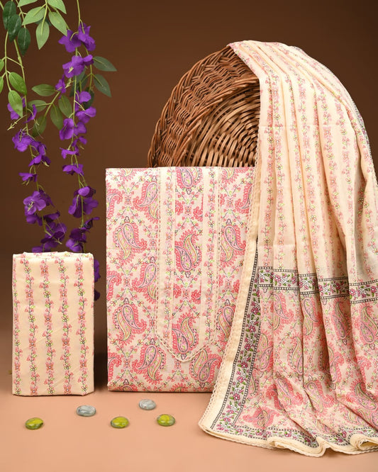 PREMIUM GOTA PATTI COTTON SUIT SET WITH COTTON DUPATTA