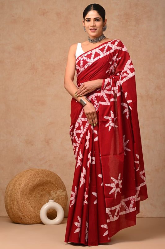 PREMIUM COTTON SAREE WITH BLOUSE PIECE