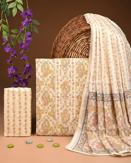 PREMIUM GOTA PATTI COTTON SUIT SET WITH COTTON DUPATTA