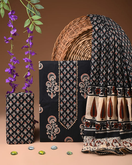 PREMIUM GOTA PATTI COTTON SUIT SET WITH COTTON DUPATTA