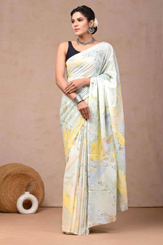 PREMIUM COTTON SAREE WITH BLOUSE PIECE