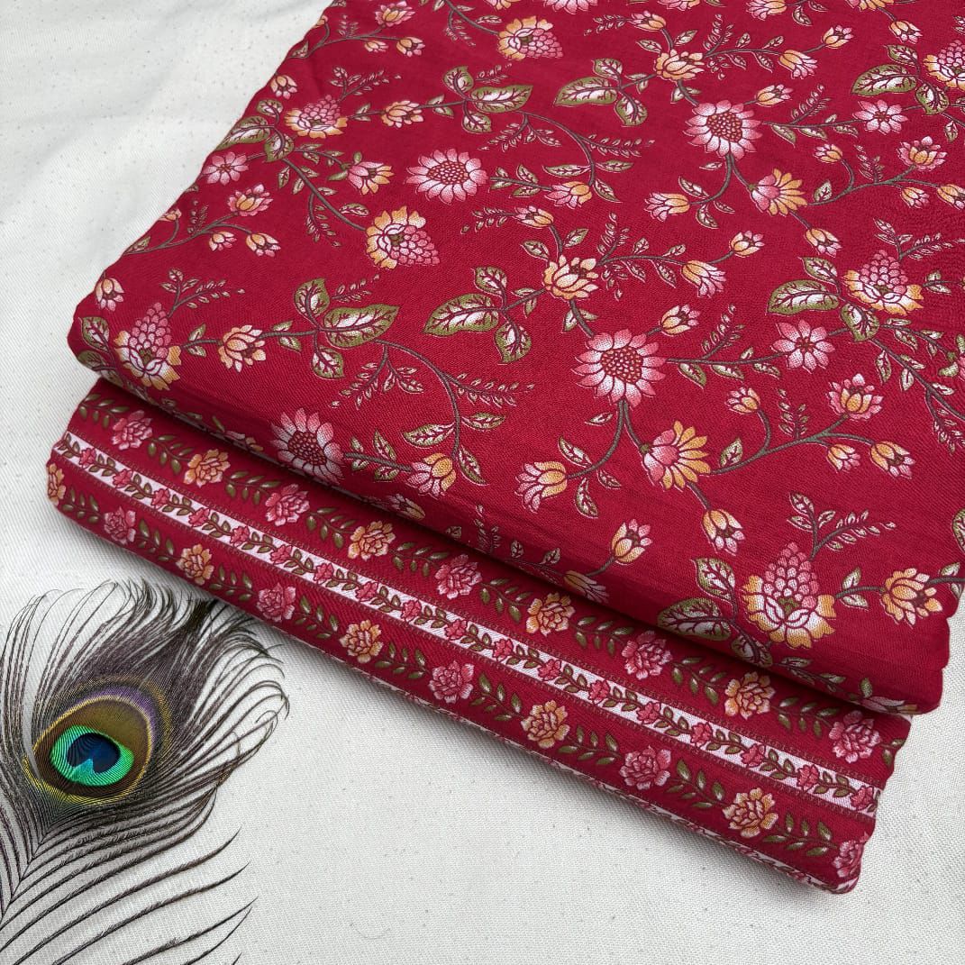 Elegant Hand Block Printed Cotton Top And Bottom Suit Sets