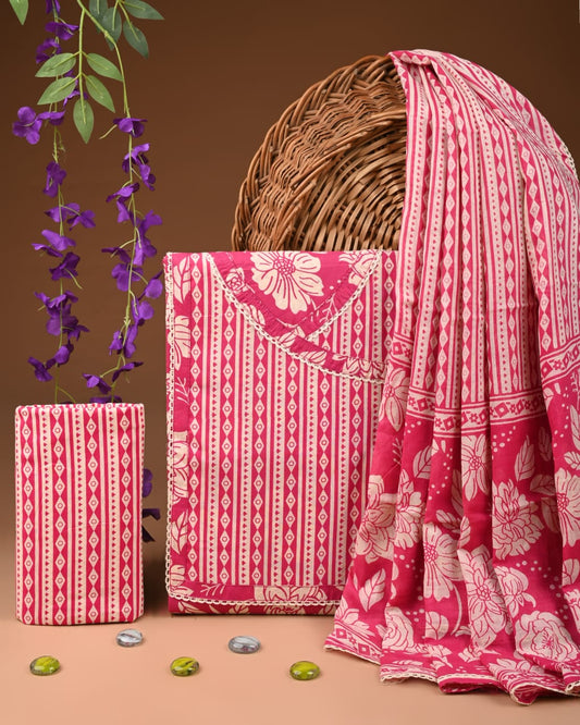 PREMIUM GOTA PATTI COTTON SUIT SET WITH COTTON DUPATTA