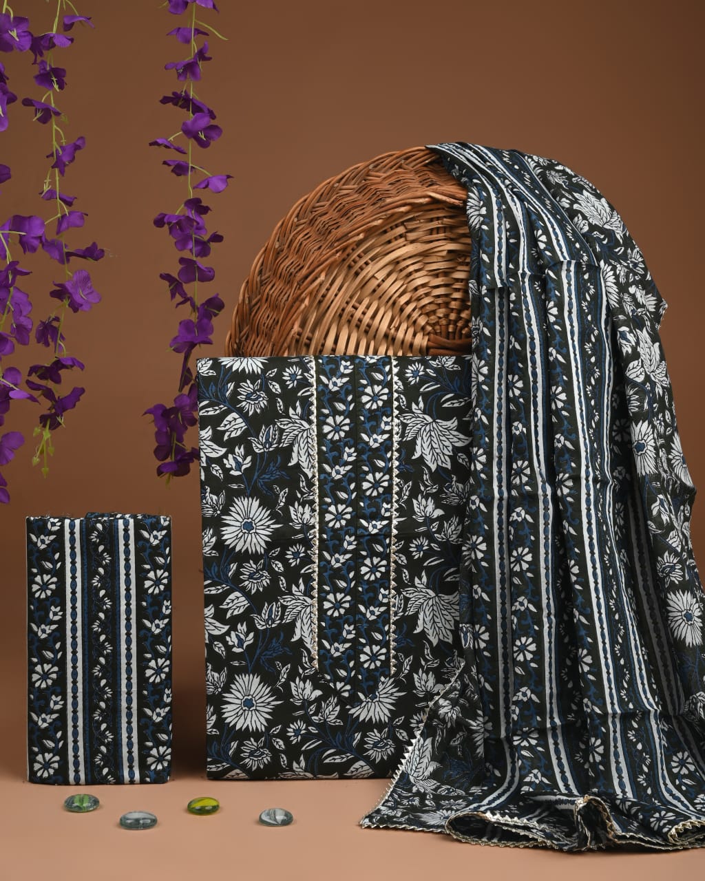 PREMIUM GOTA PATTI COTTON SUIT SET WITH COTTON DUPATTA