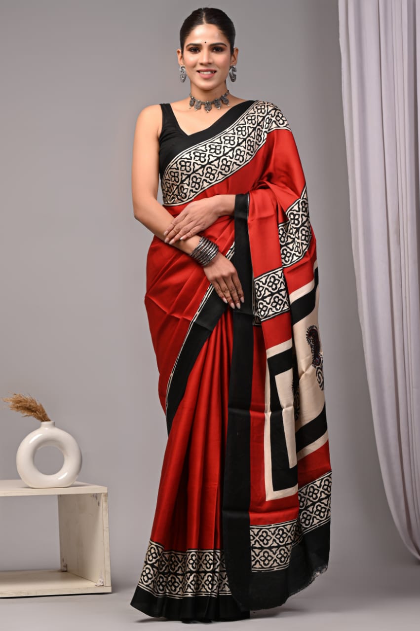 PREMIUM MODAL SILK SAREE WITH BLOUSE PIECE