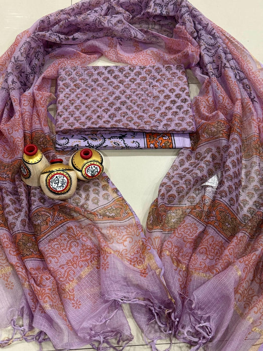 New exclusive traditional collection of Full Kota doriya Suits with kota doriya dupatta(KDSU51)