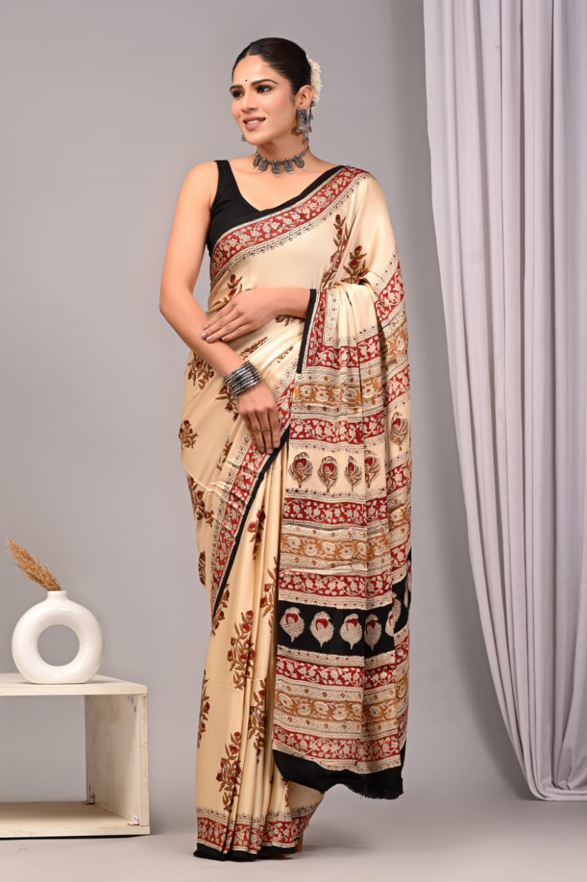 PREMIUM MODAL SILK SAREE WITH BLOUSE PIECE
