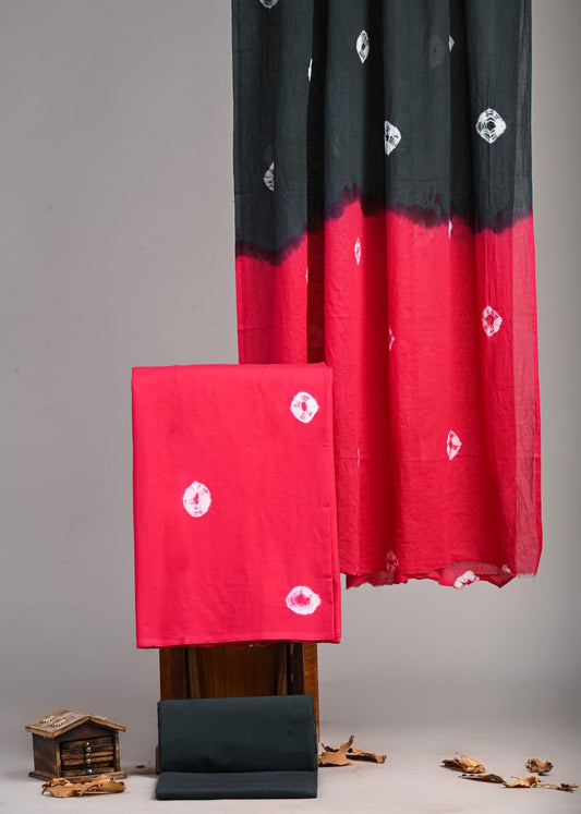 Exclusive Hand Block Cotton Suit With Cotton Dupatta(VKCOT43)