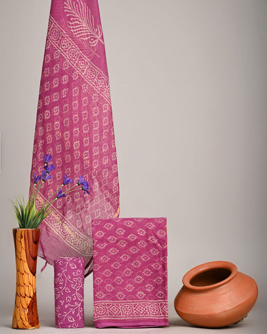 New exclusive traditional collection of Full Kota doriya Suits with kota doriya dupatta(KDSU40)