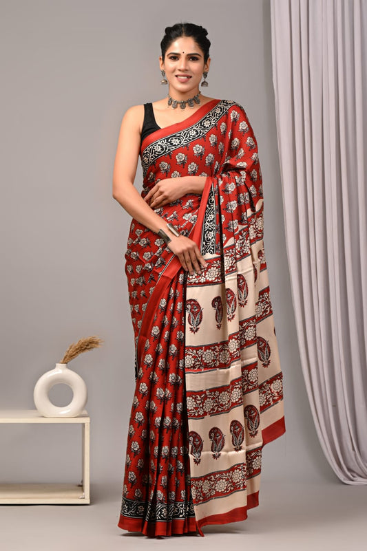 PREMIUM MODAL SILK SAREE WITH BLOUSE PIECE