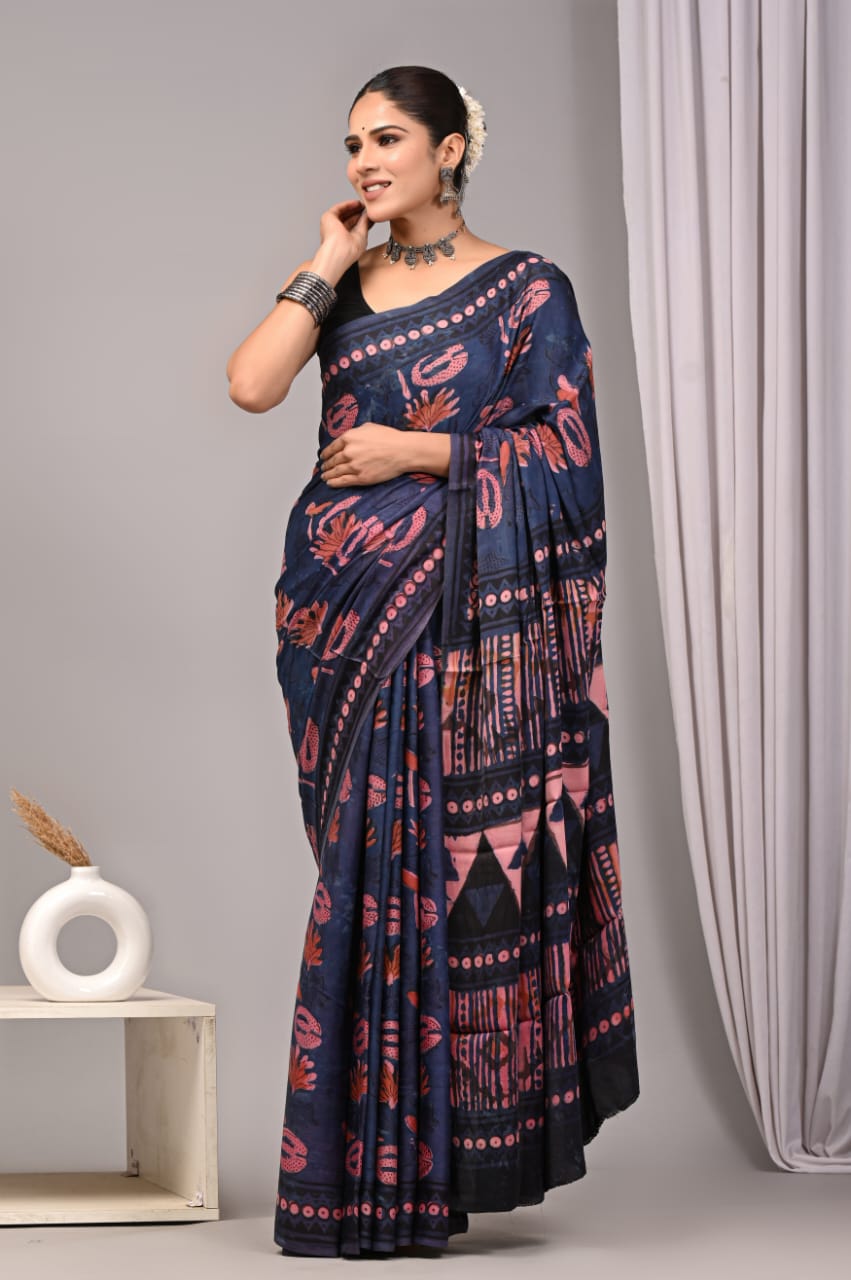 PREMIUM MODAL SILK SAREE WITH BLOUSE PIECE